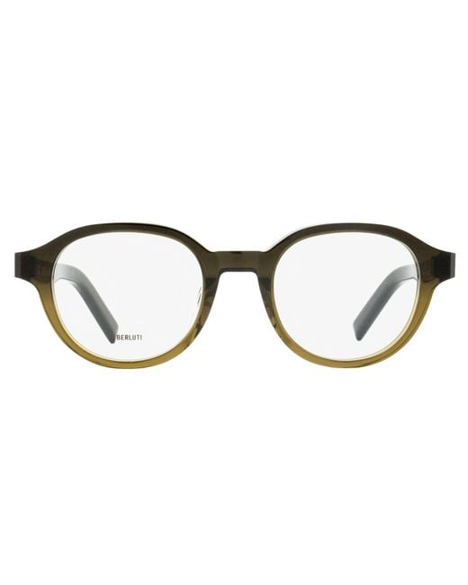 Berluti Black Avant-Gard Oval Eyeglasses Bl50020U 047 49Mm Plastic (Acetate) for men