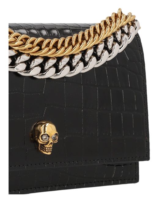 Alexander McQueen Black 'skull' Small Crossbody Bag