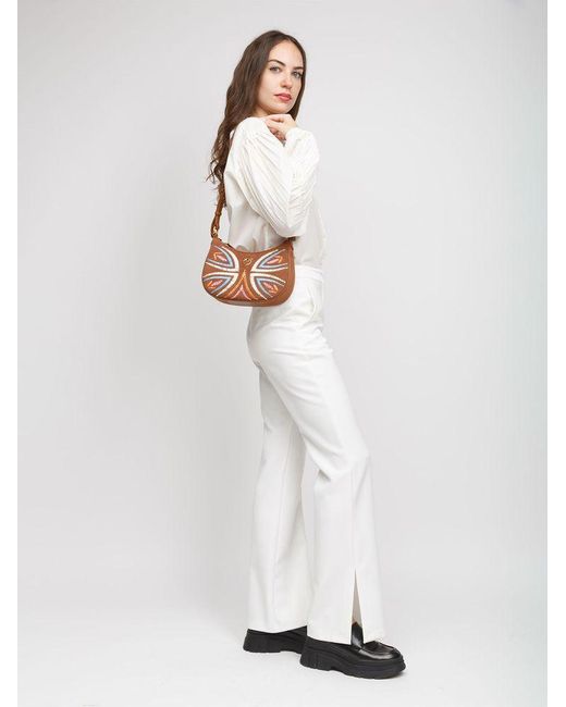 Pinko White Shoulder Bag Sheep Leather Shoulder-Bags