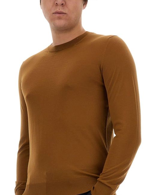 Zegna Brown Wool Jersey. for men