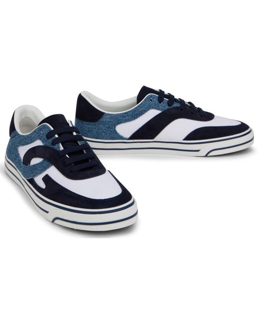 Dolce & Gabbana Blue Sneakers Dg Sailing Cotton Trainers for men