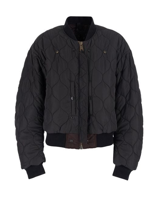 Maison Margiela Black Overcoat Tech Fabric Polyamide Coat