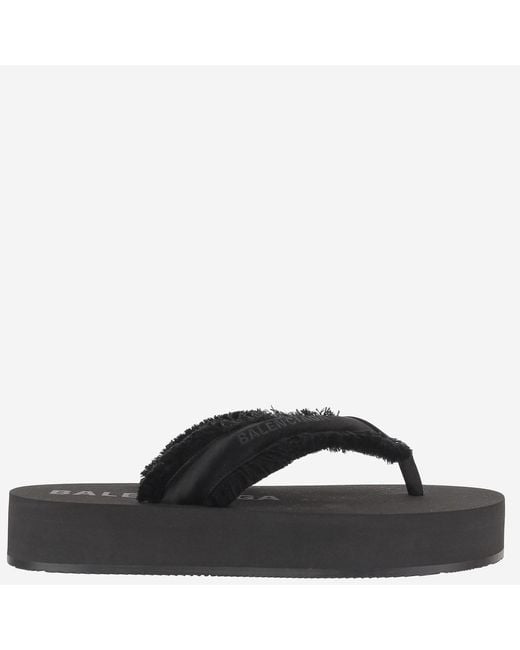 Balenciaga Black Sandals Jet Lag Brushed Satin