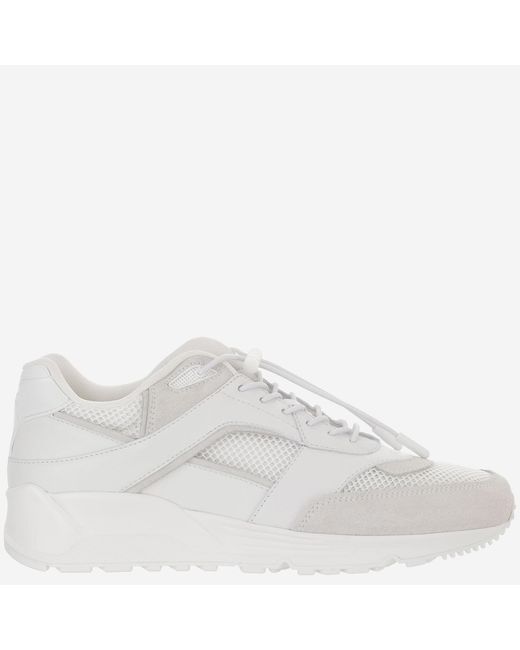 Saint Laurent White Sneakers Bump Leather Trainers for men