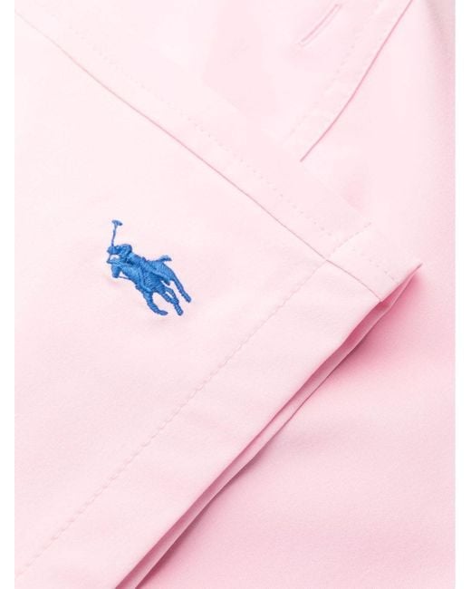 Polo Ralph Lauren Pink Logo Embroidered Swim Shorts for men