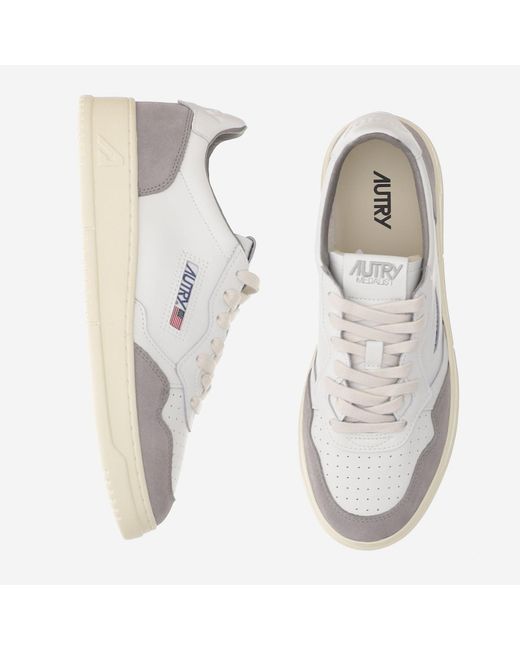 Autry White Low-Top Leather Sneakers Trainers for men