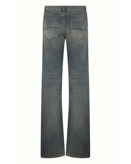Balenciaga Gray Jeans Straight-Leg Cotton