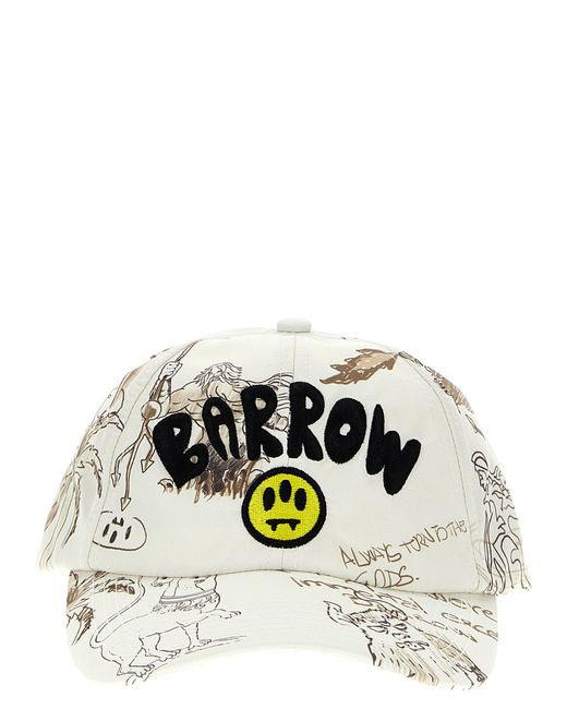Barrow White Printed Baseball Cap for men