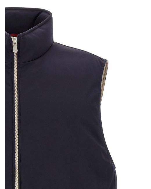 Brunello Cucinelli Blue Padded Vest for men