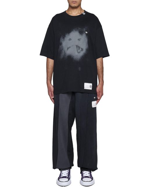 Maison Mihara Yasuhiro Black Cotton Crew-Neck T-Shirt for men