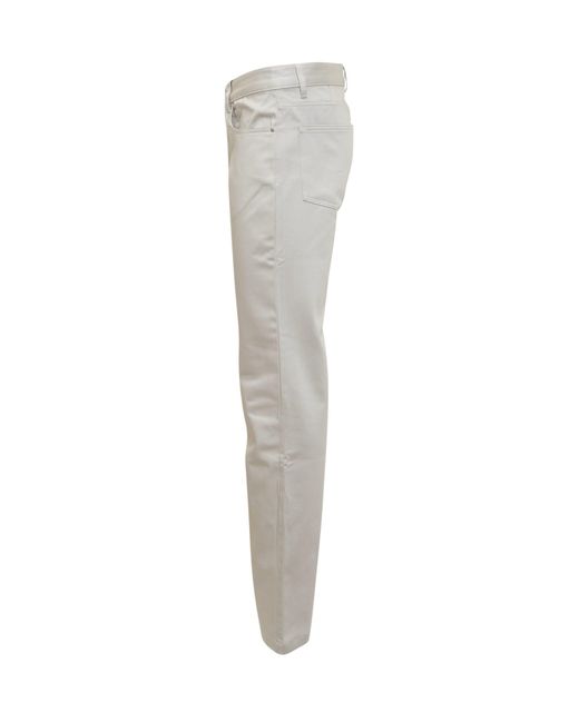 AMI White Cotton Trousers for men