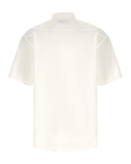 Comme des Garçons White Logo Embroidery Shirt for men