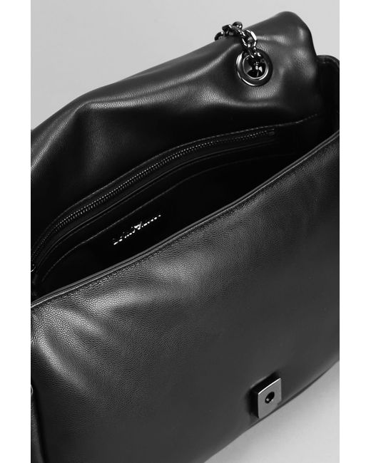 Emporio Armani Shoulder Bag In Black Leather in Gray Lyst
