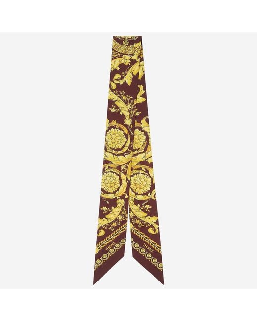 Versace Multicolor Silk Choker Scarf Ties & Bow