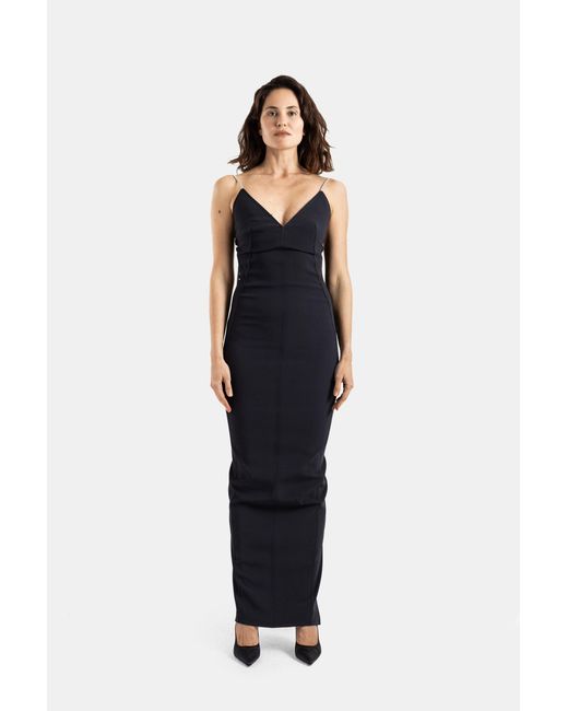 Rick Owens Blue Long Dress Maillot Gown