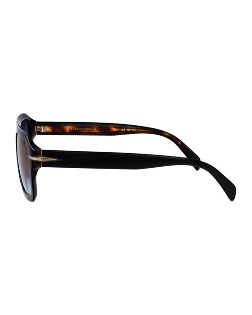 David Beckham Blue Havana Acetate Sunglasses for men