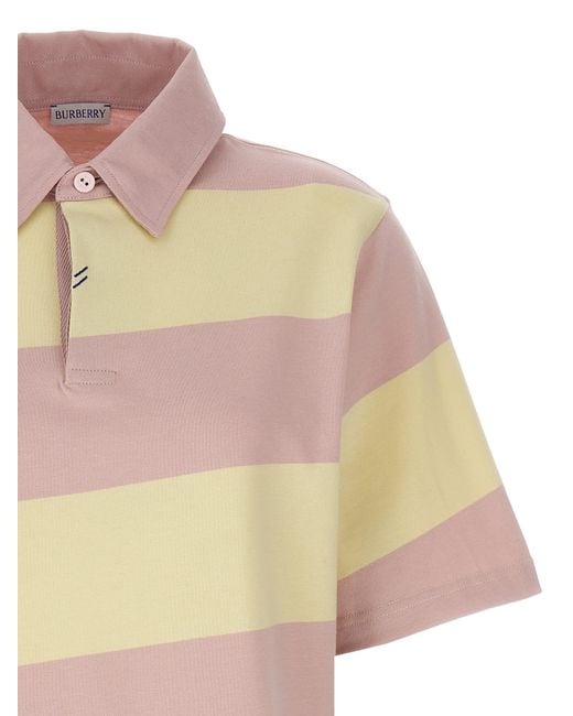 Burberry Multicolor Logo Striped Polo Shirt