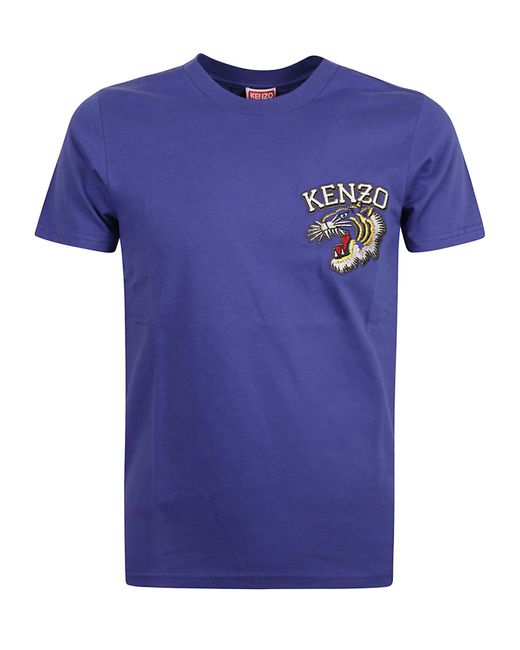 KENZO Blue Tiger Varsity Slim T-Shirt for men
