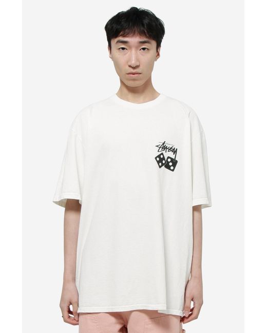 Stussy Dice T-shirt in White for Men | Lyst