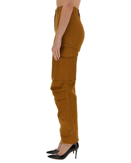 Rabanne Brown Cotton Pants Trousers