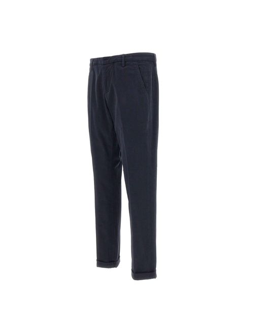 Dondup Blue Gaubert Cotton Pants for men