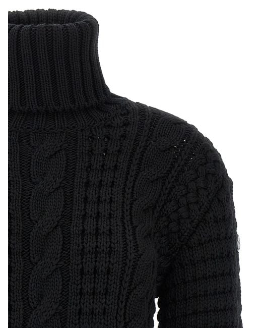 Moncler Genius Black Virgin Wool Sweater