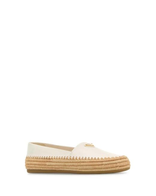 Prada Natural Leather Espadrilles