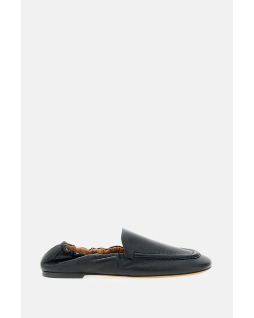 Odissi Black Flat Shoes Lambskin