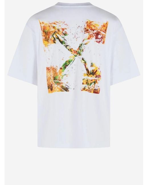 Off-White c/o Virgil Abloh Gray Cotton T-Shirt Spices Arrow T-Shirts for men