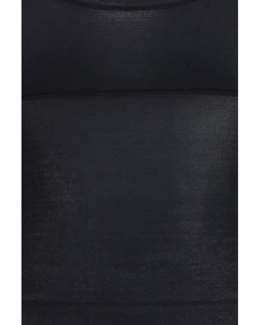 Max Mara Black Biada Wide Neckline Top Viscose; Polyester