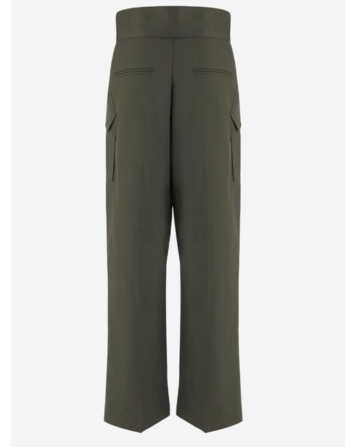 Frankie Shop Green Cotton Trousers