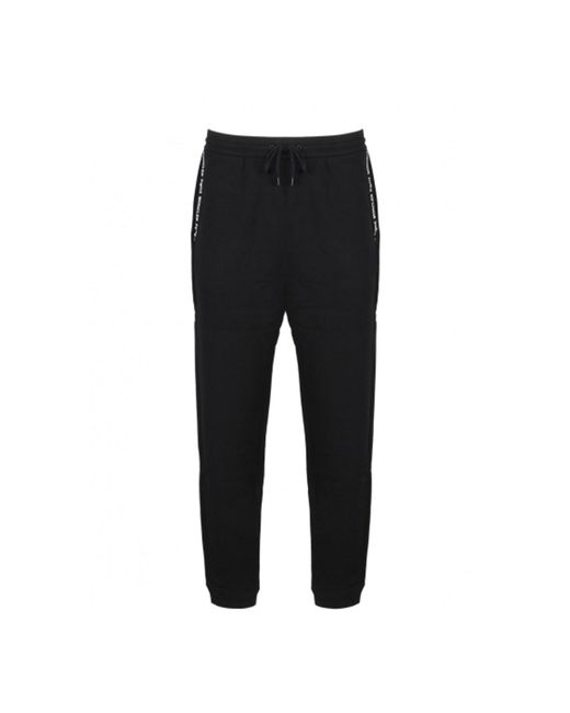 Moncler Cotton Logo Jogging Pants in Black for Men | Lyst