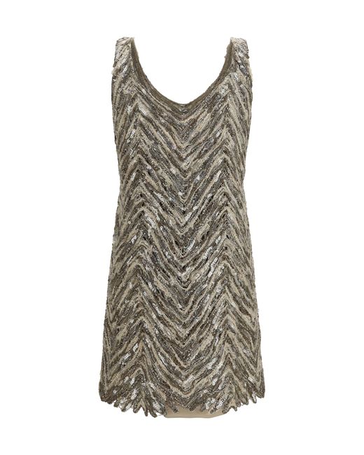 Brunello Cucinelli Multicolor Short Sequin Dress