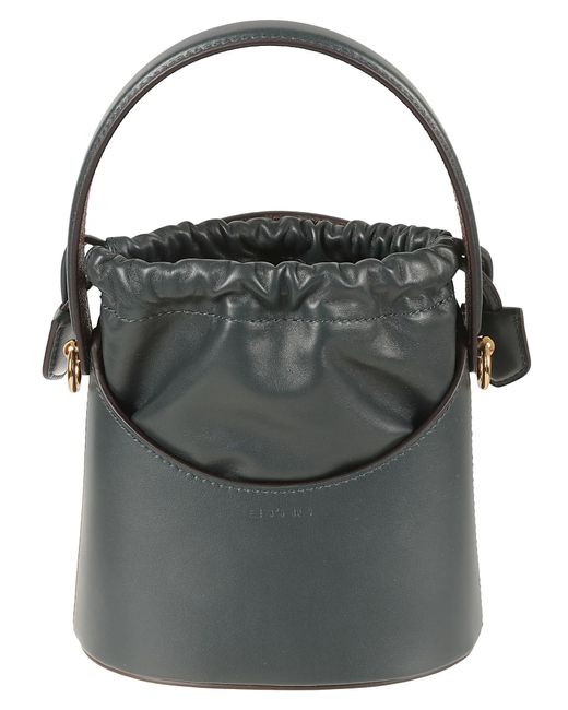 Etro Black Small Saturno Leather Bag