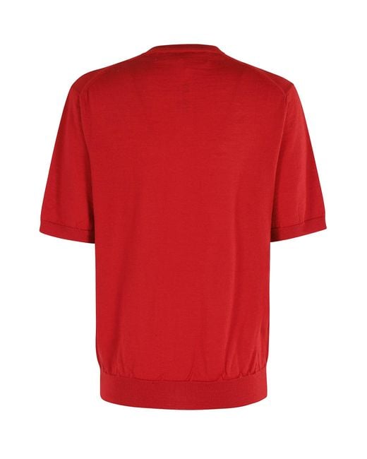 COMME DES GARÇONS PLAY Red Round Neck Emblem