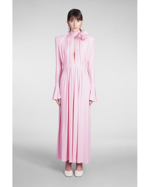Magda Butrym Dress In Rose-pink Polyamide