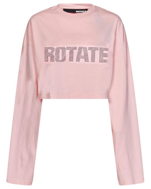 ROTATE BIRGER CHRISTENSEN Pink Rotate T-Shirt
