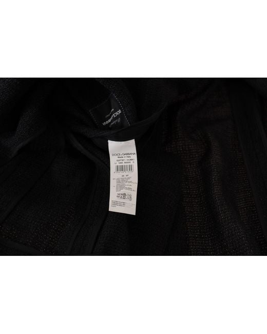 Dolce & Gabbana Black Single Breasted Coat Blazer Virgin Wool Clothing for men