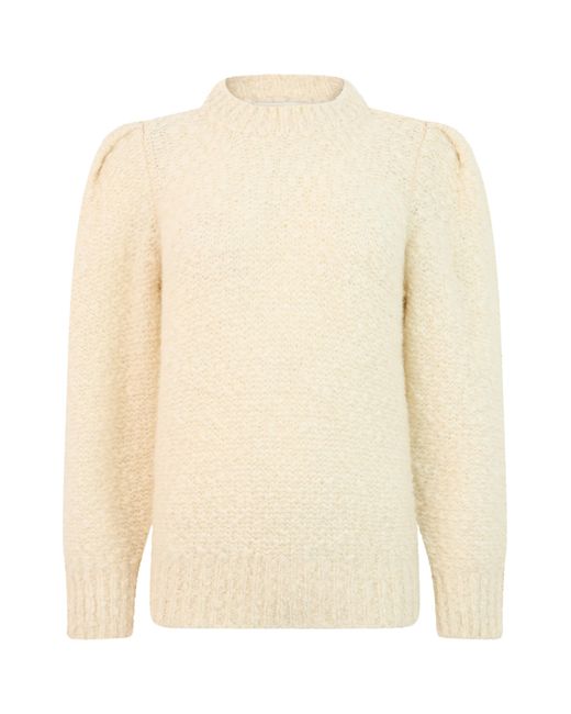 Isabel Marant Natural Sweater With Balloon Sleeves Virgin Wool