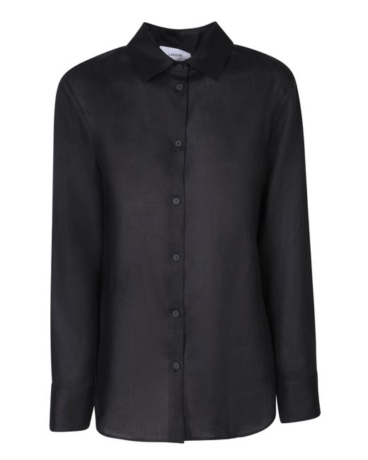Lardini Black Linen Shirt