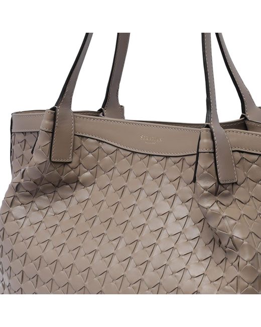 Serapian Gray Secret Mosaico Tote Bag