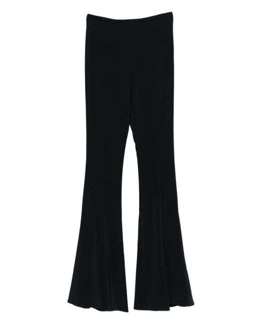 Amen Black High-Waist Trousers Viscose