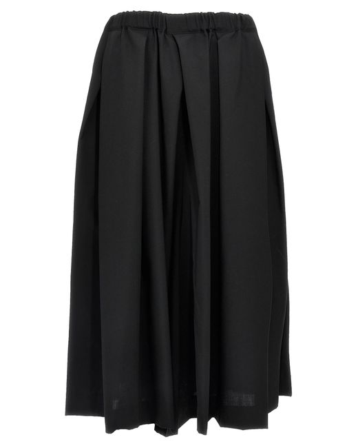 Comme des Garçons Black Wool Midi Skirt