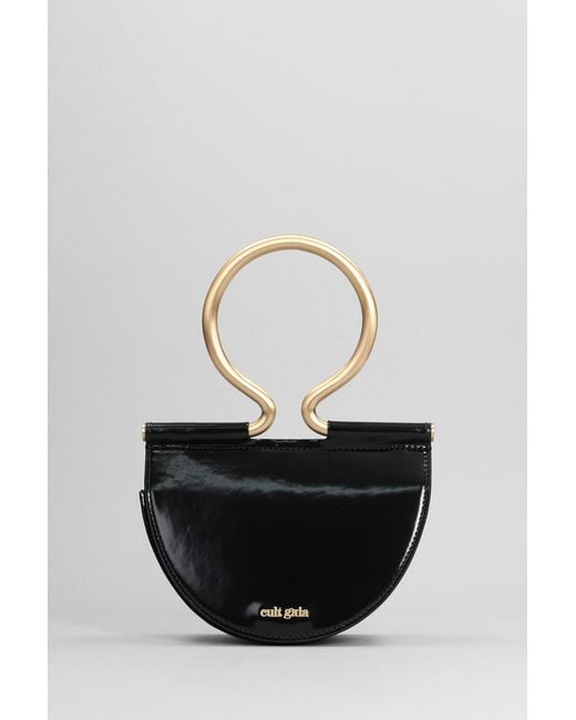 Cult Gaia Savannah Hand Bag In Black Leather