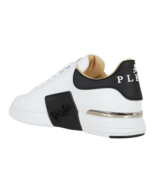 Philipp Plein White Lo-Top Sneakers Hexagon for men