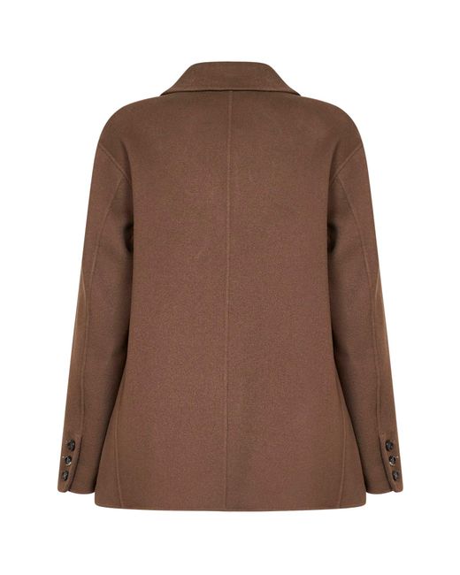 Max Mara Brown Mud Smmelfi Single-Breasted Jacket