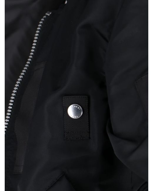 Sacai Black 'nylon Twill Bluson' Jacket