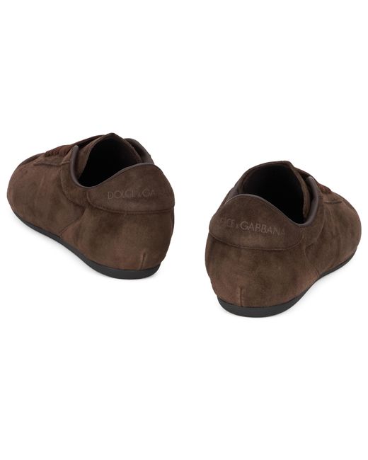 Dolce & Gabbana Brown Calfskin Sneakers Trainers