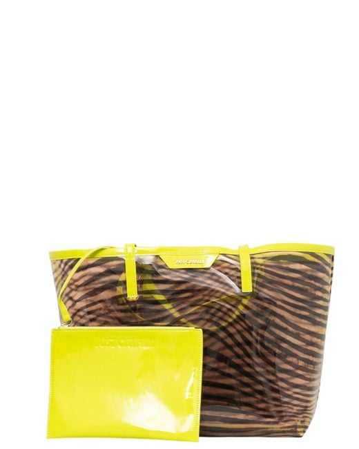 Just Cavalli Yellow Tote Bag