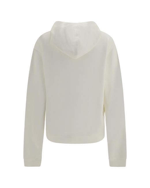 Gucci White Cotton And Cashmere Jersey Hoodie Cotton; Kashmir/Capra Hircus Sweatshirts